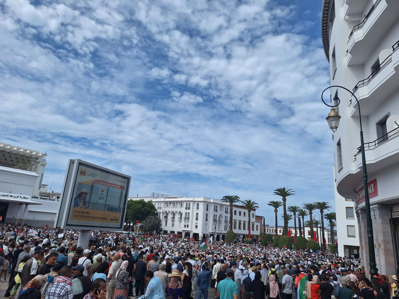 Marche de solidarité à Rabat avec le peuple palestinien